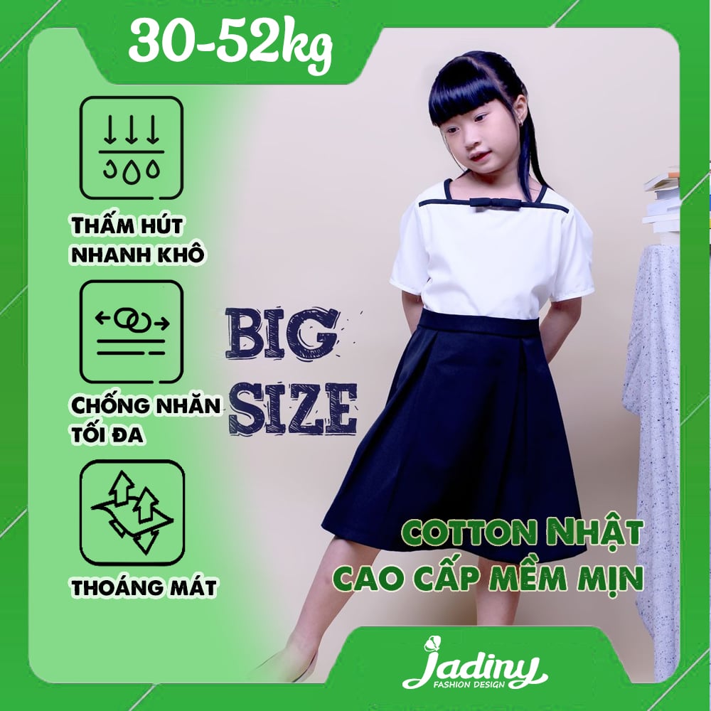 Đầm học sinh nữ cổ hải quân big size - GDP011